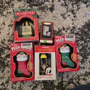 🎄 VINTAGE NOMA Motion & Hallmark Christmas Ornament LOT (6 PCS)
